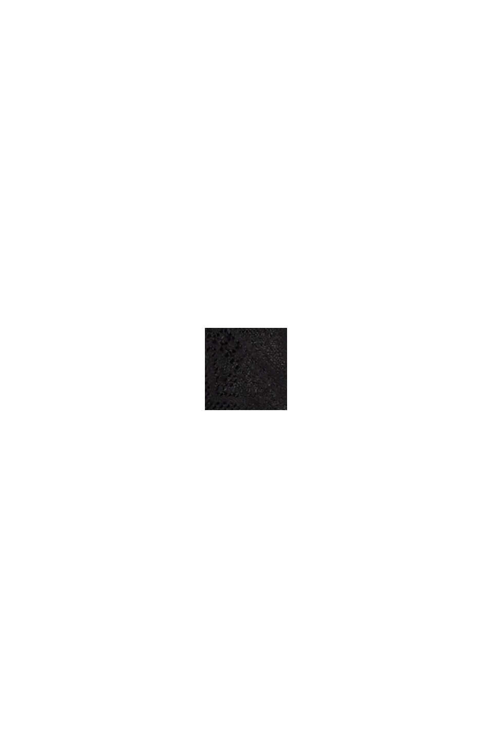 Z recyklovaného materiálu: boková tanga s výraznou krajkou, BLACK, swatch