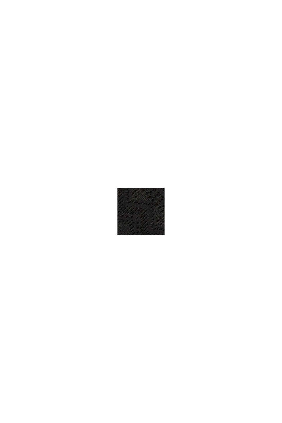 Genanvendte materialer: highwaist-trusser med blonder, BLACK, swatch
