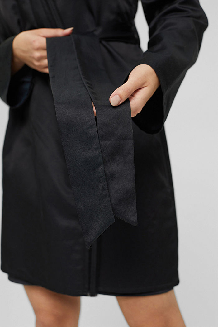 Sisältää silkkiä: kimono solmimisvyöllä, BLACK, detail image number 3