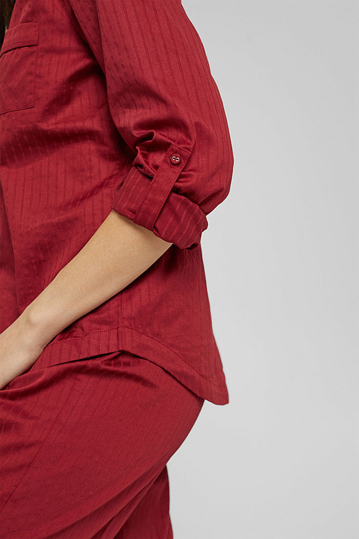 Lange pyjama van 100% katoen, CHERRY RED, detail image number 2