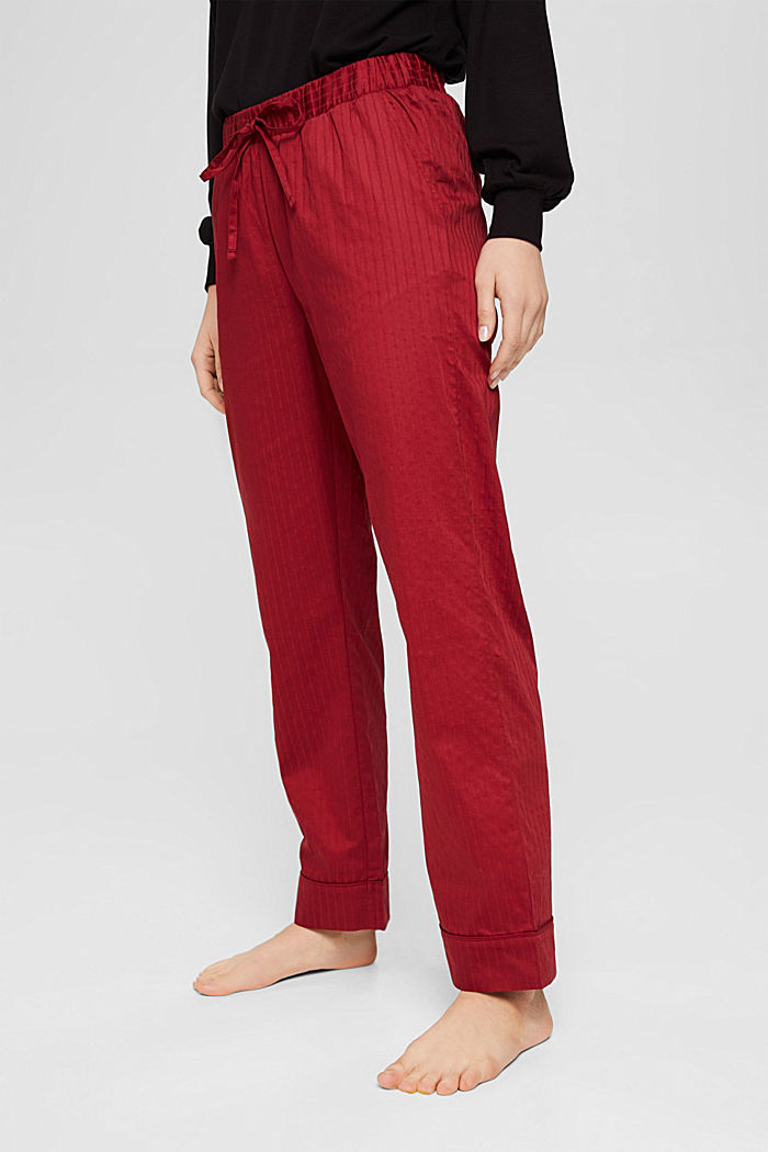 Pyjamahose aus 100% Baumwolle, CHERRY RED, detail image number 0