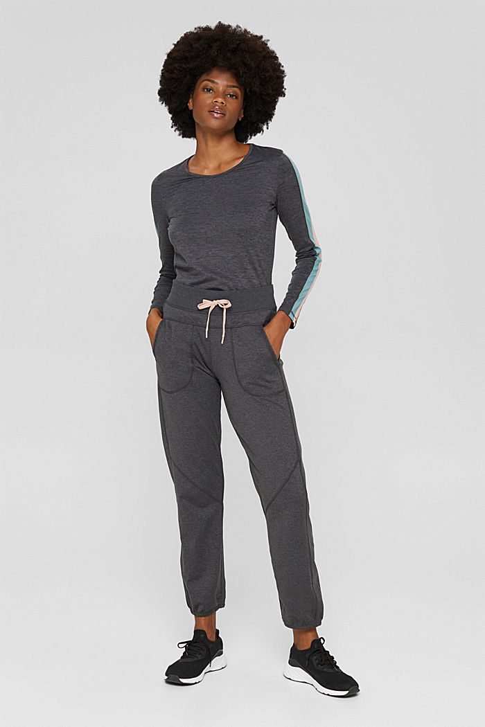 Recycelt: Melierte Sweat-Hose, ANTHRACITE, detail image number 1