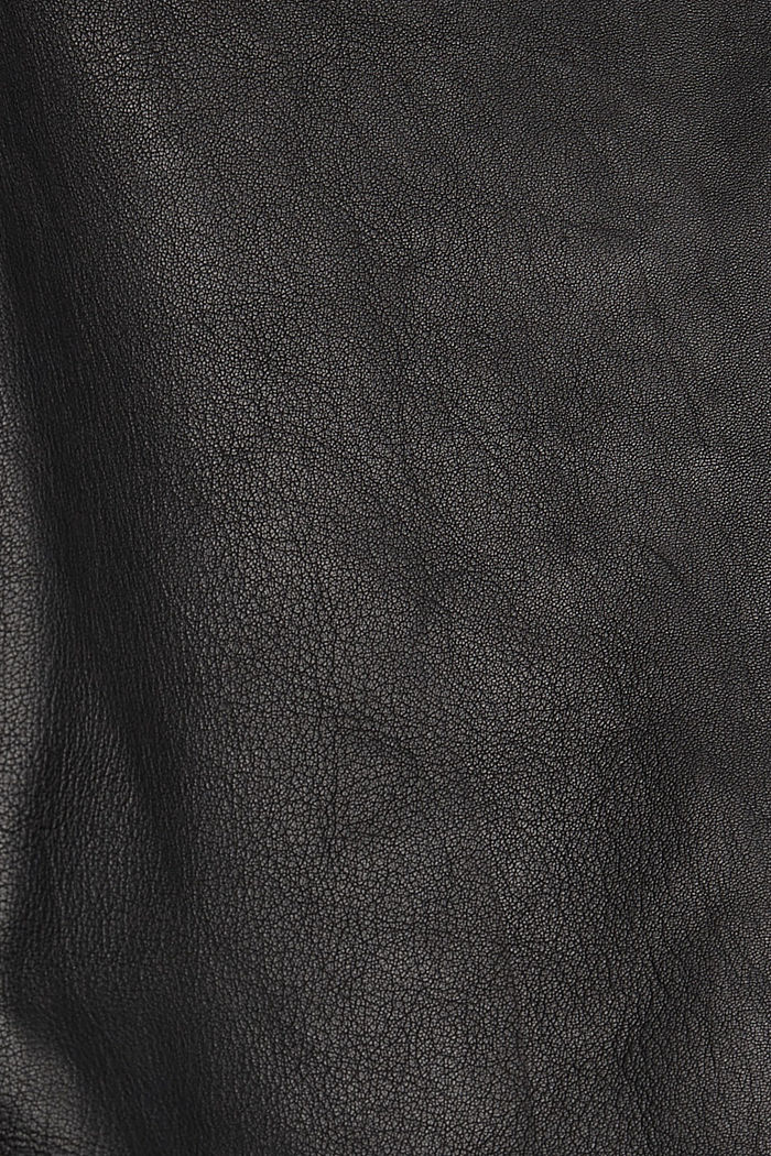 Nahkaa: Vajaapituiset housut, BLACK, detail image number 4