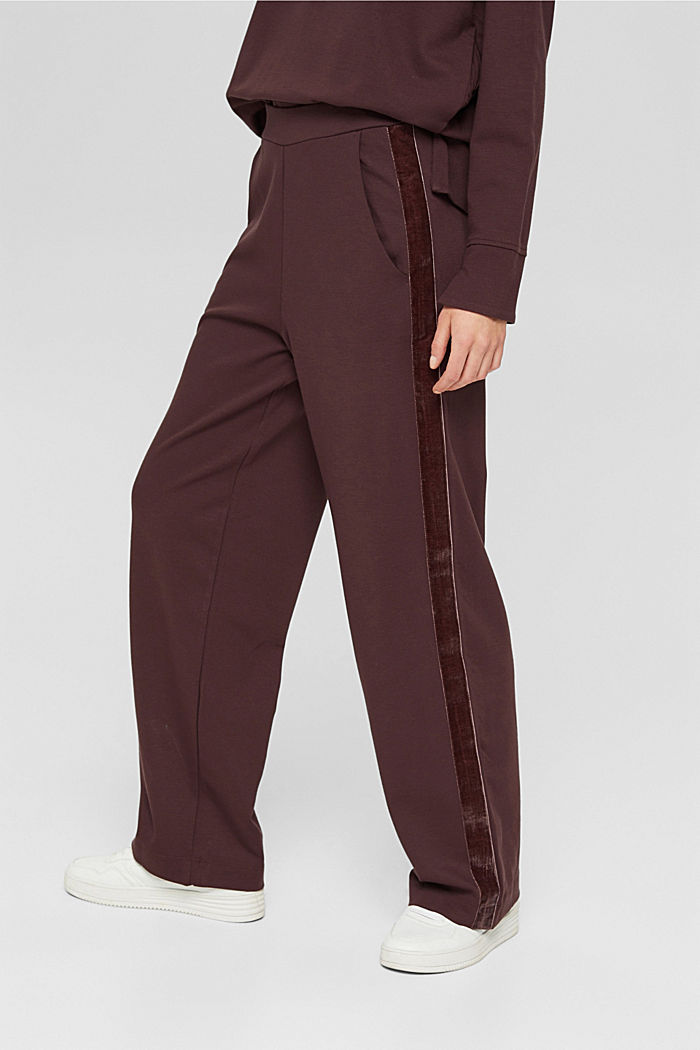 Punto jersey trousers, LENZING™ ECOVERO™, BORDEAUX RED, detail image number 0