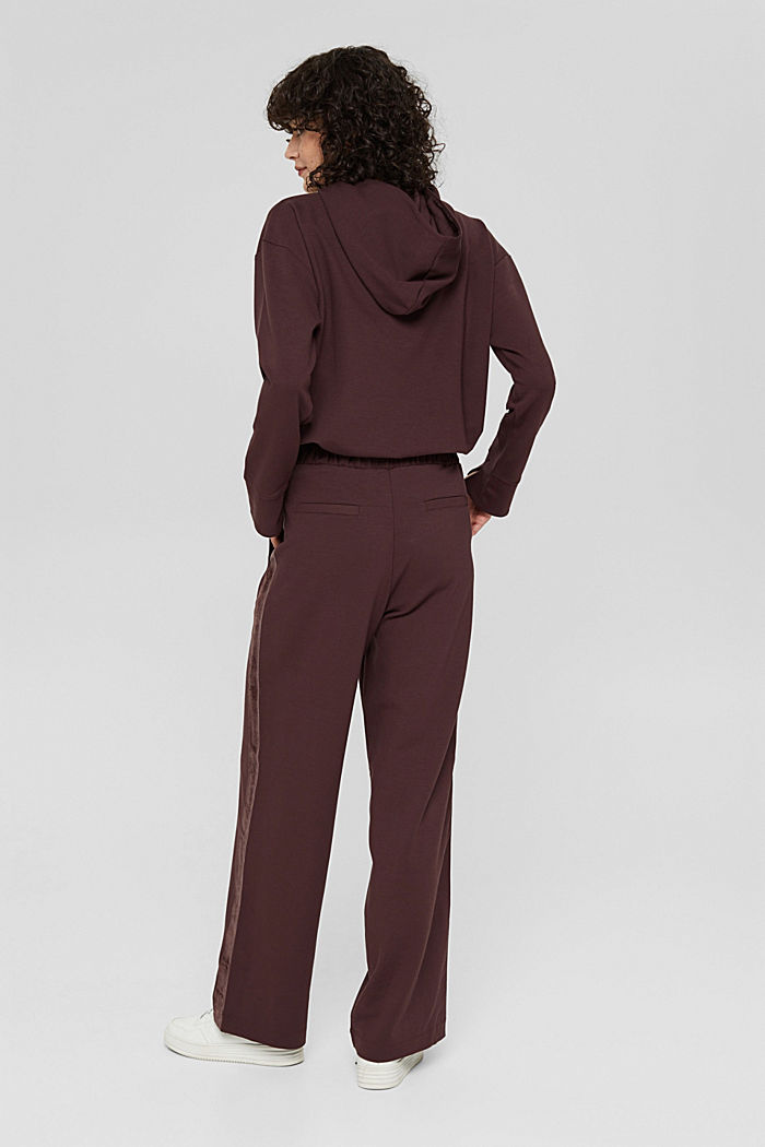 Punto jersey trousers, LENZING™ ECOVERO™, BORDEAUX RED, detail image number 3