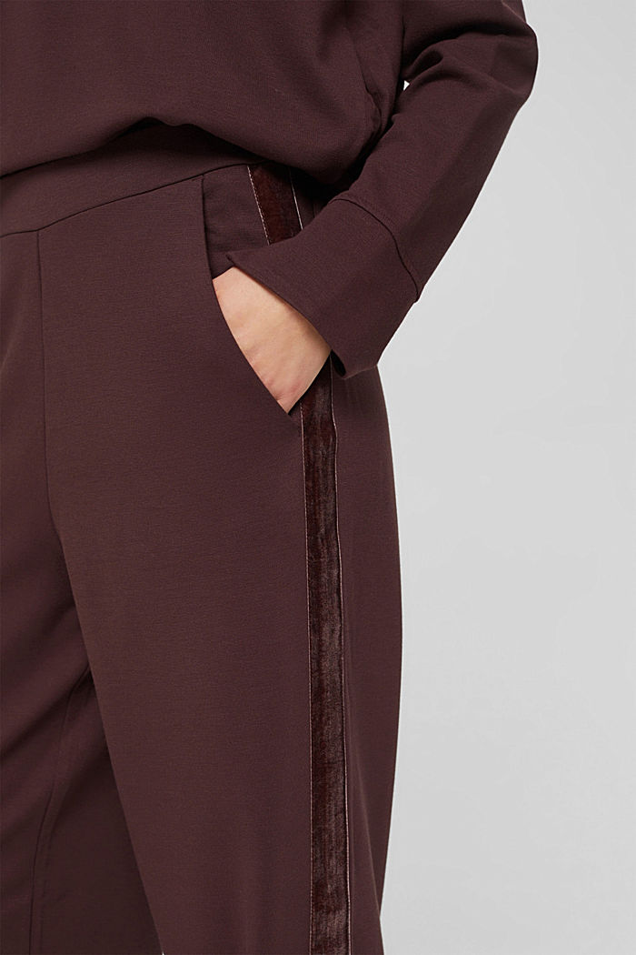 Punto jersey trousers, LENZING™ ECOVERO™, BORDEAUX RED, detail image number 2