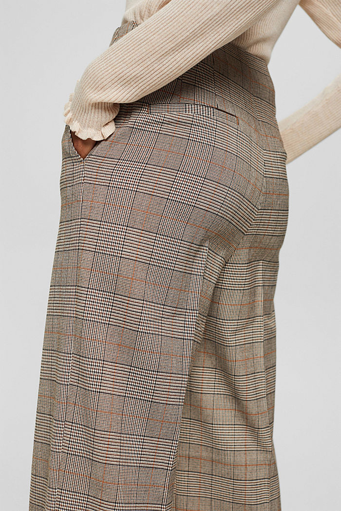 Pantalon ample à carreaux, CAMEL, detail image number 5