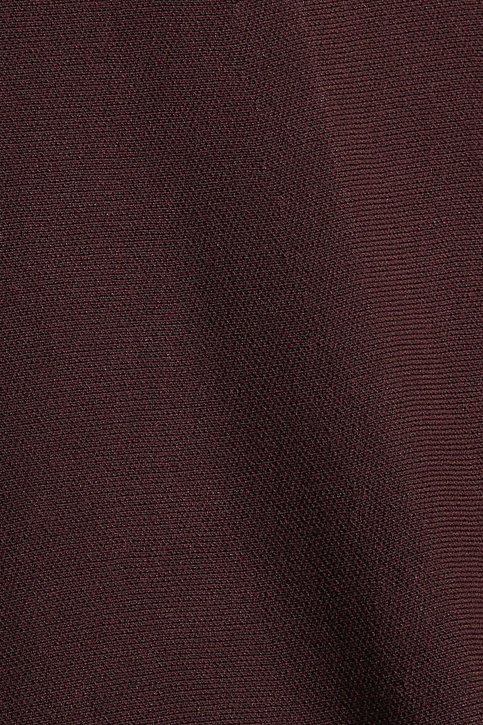 Knitted midi skirt, LENZING™ ECOVERO™, BORDEAUX RED, detail image number 4
