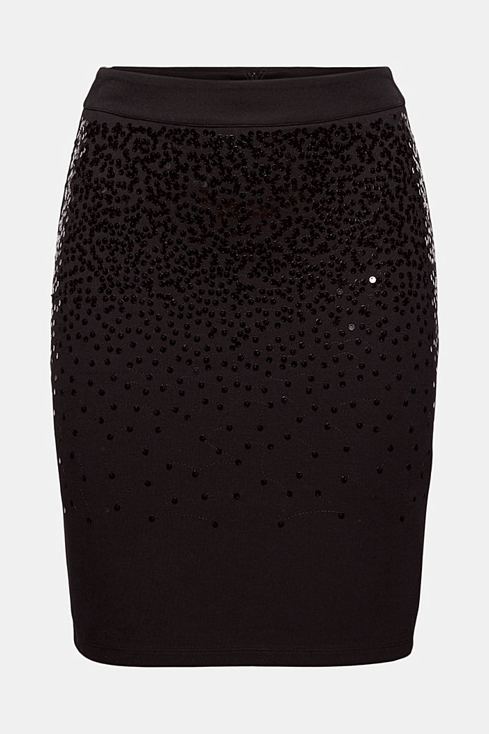 En matière recyclée : la mini-jupe à paillettes, BLACK, detail image number 7