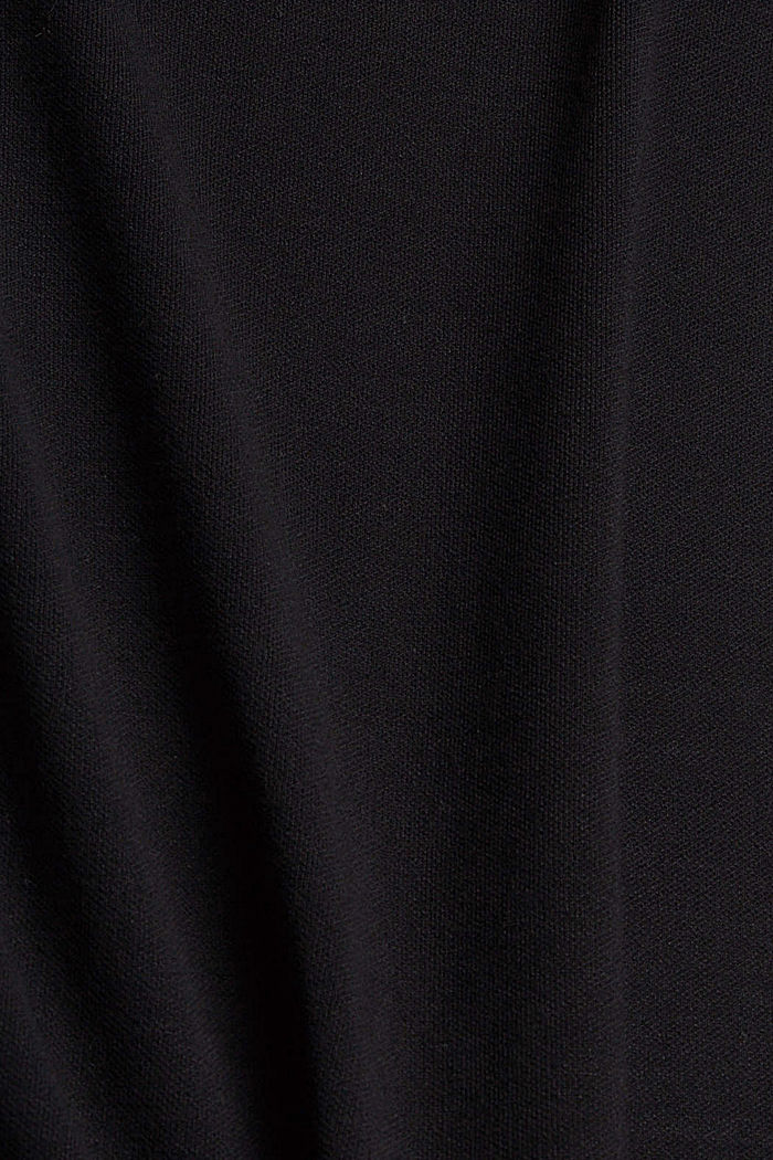 Gebreide jurk met wikkellook, LENZING™ ECOVERO™, BLACK, detail image number 4