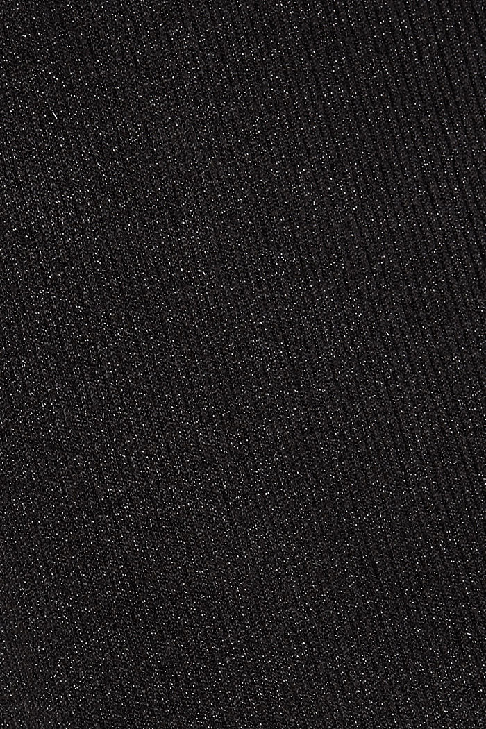 Midi-jurk met glitter, LENZING™ ECOVERO™, BLACK, detail image number 4