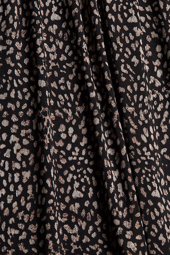 Robe en mesh à imprimé, de longueur midi, BLACK, detail image number 5