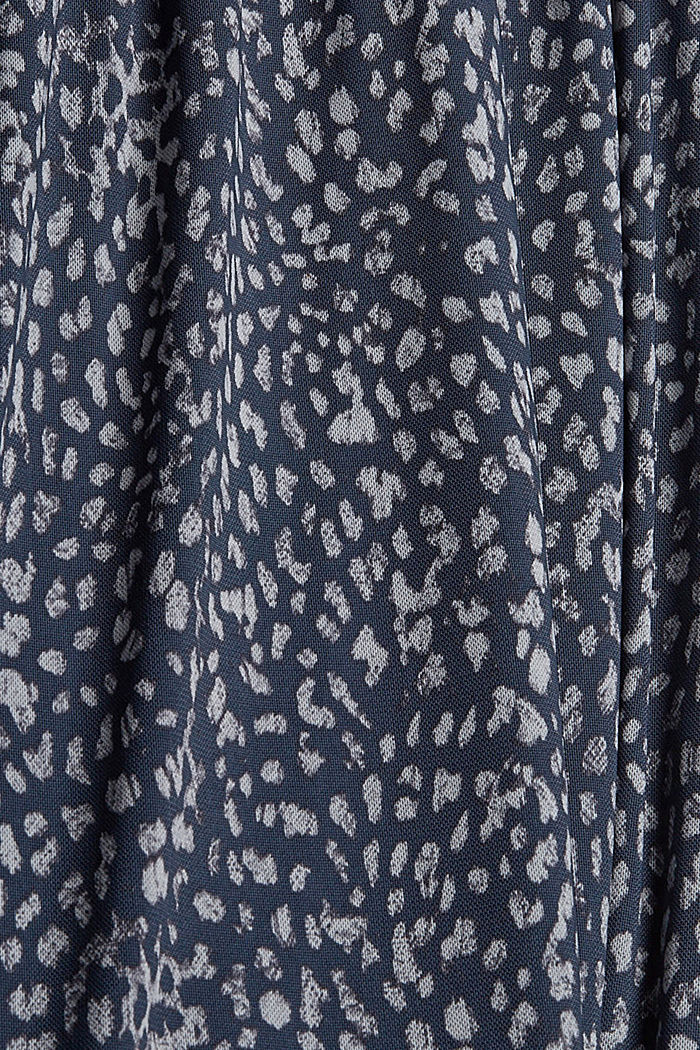 Mesh jurk met print in midilengte, DARK BLUE, detail image number 4