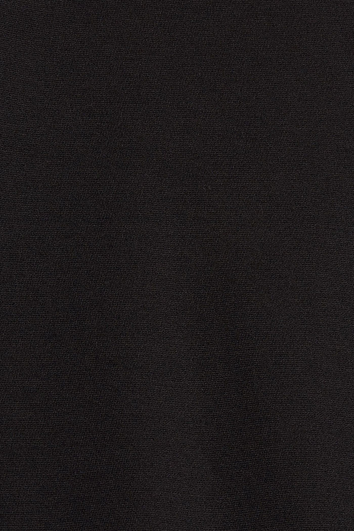 Kleid mit gerafften Schultern, LENZING™ ECOVERO™, BLACK, detail image number 4