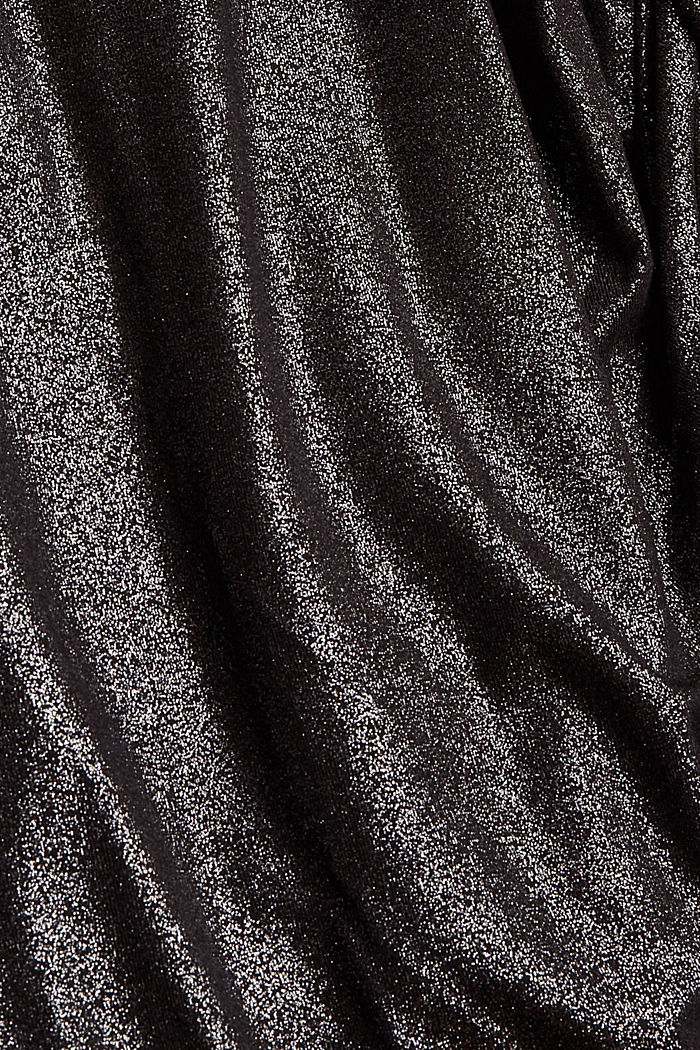 Kleid mit Glitzer, LENZING™ ECOVERO™, BLACK, detail image number 4