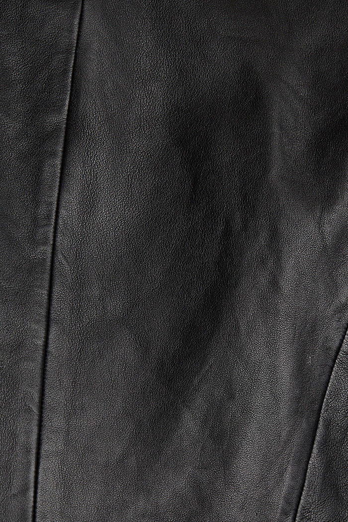 Leder-Jacke aus Lammleder, BLACK, detail image number 4