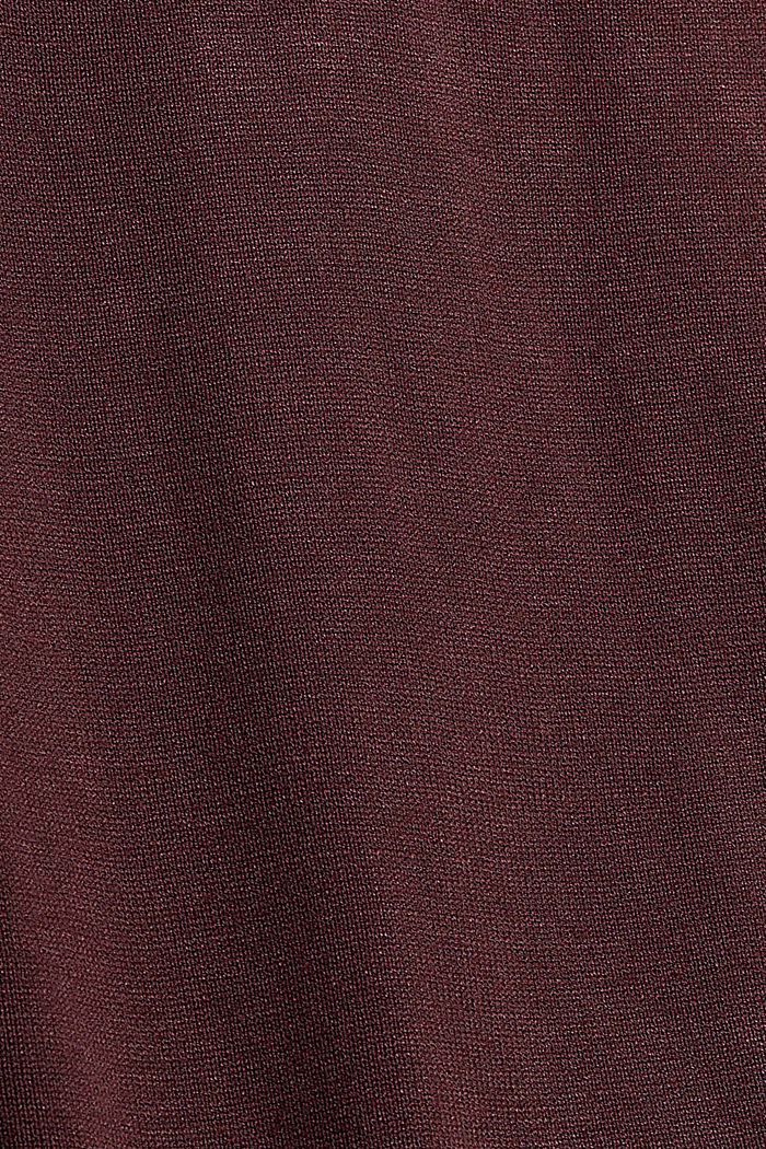 Pullover mit Ballonärmeln, LENZING™ ECOVERO™, BORDEAUX RED, detail image number 4