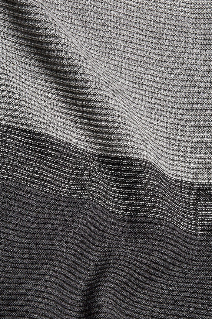 Geribde trui met strepen en glitter, LIGHT GREY, detail image number 4