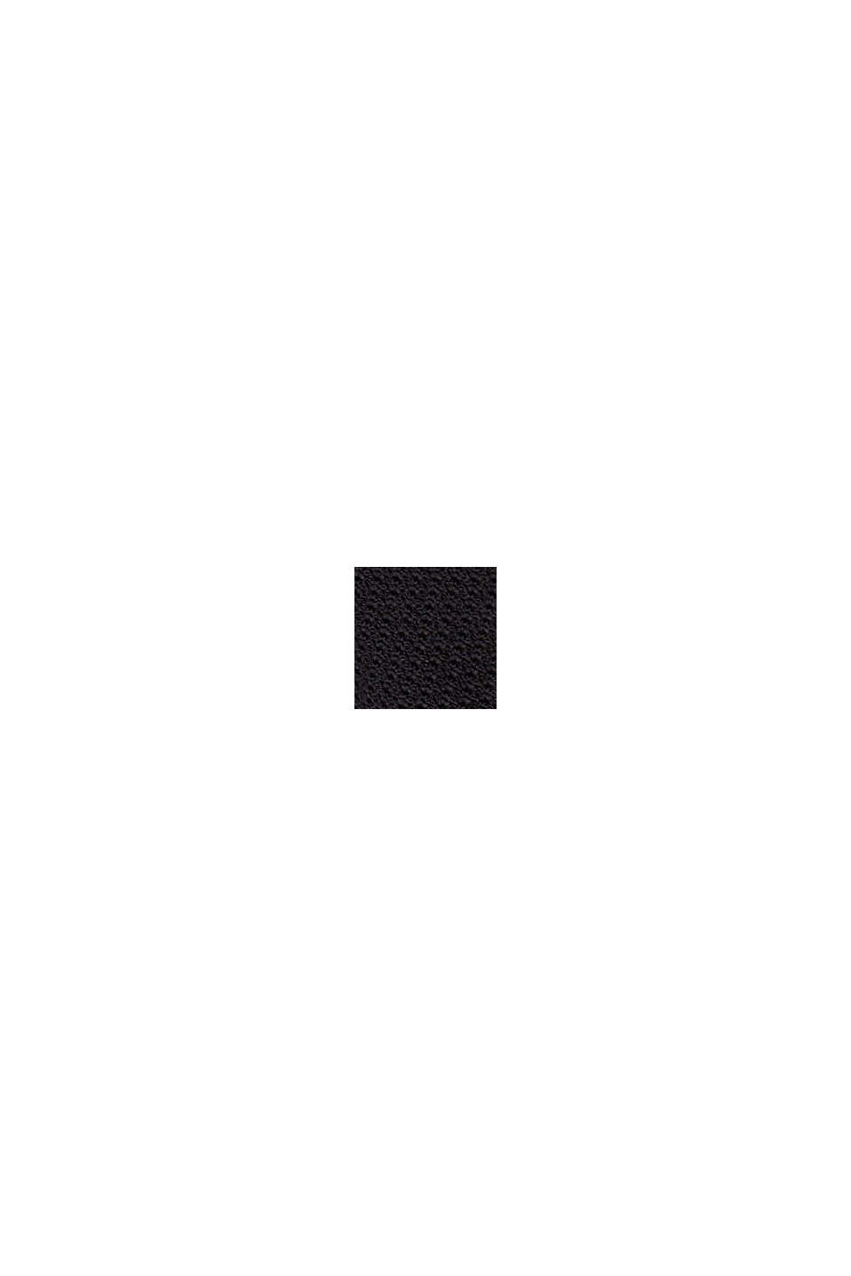 Jersey de punto texturizado con cuello alto, BLACK, swatch