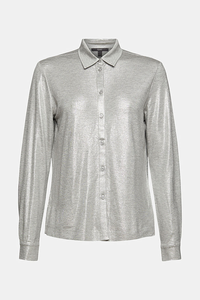 Bluzka z długim rękawem w stylu koszuli, LENZING™ ECOVERO™