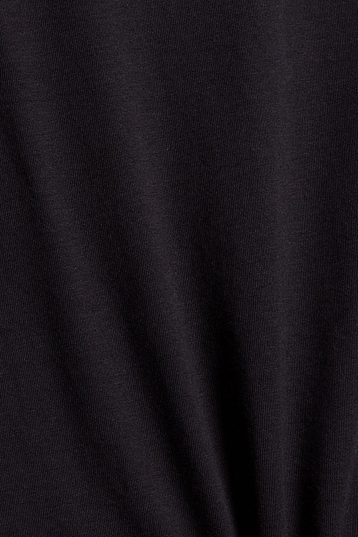 À teneur en TENCEL™ : le t-shirt à manches longues et chaîne décorative, BLACK, detail image number 4
