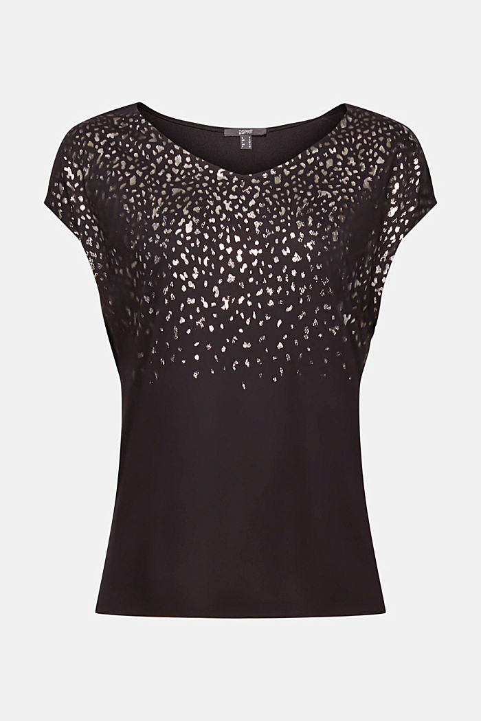 Top with a glitter print, LENZING™ ECOVERO™