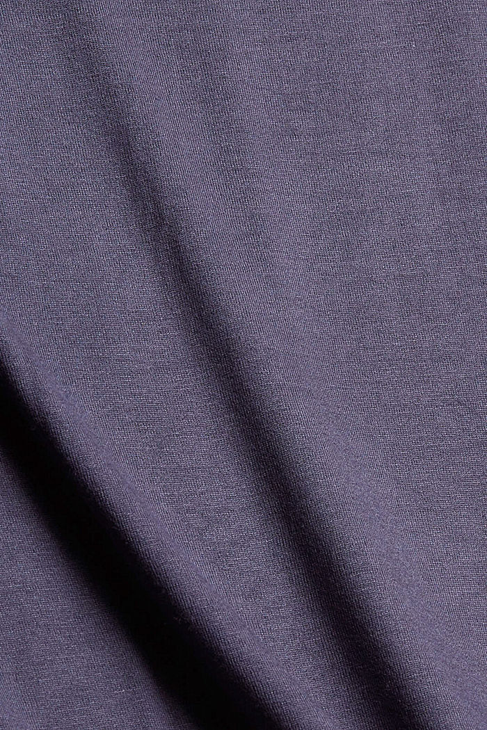 Bluzka z błyszczącym nadrukiem, LENZING™ ECOVERO™, DARK BLUE, detail image number 4