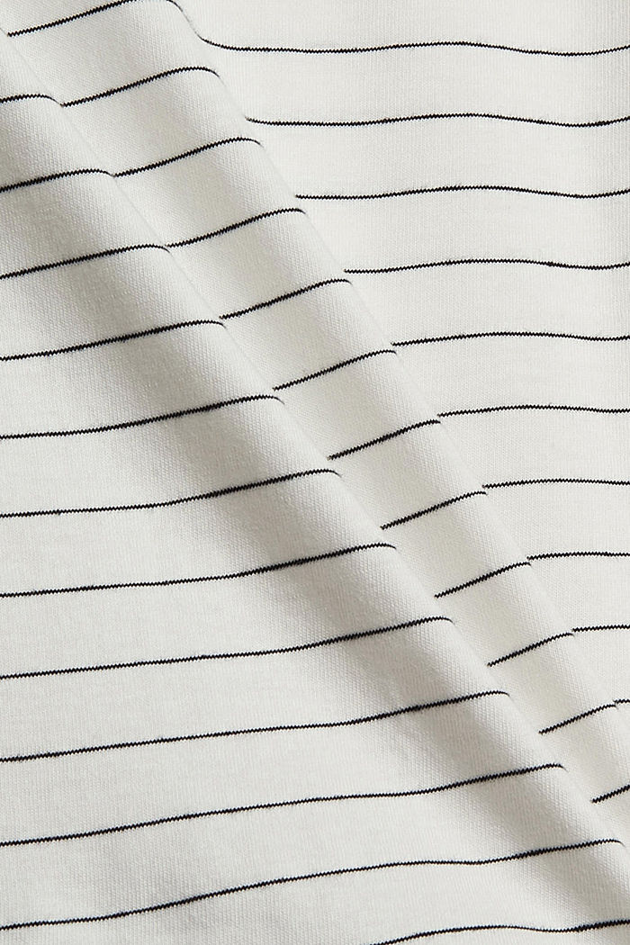 Bluzka z długim rękawem i falbankami, bawełna ekologiczna, OFF WHITE, detail image number 4