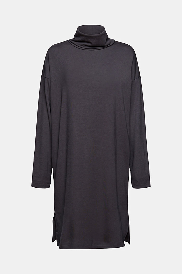 TENCEL™: Jersey dress with a polo neck