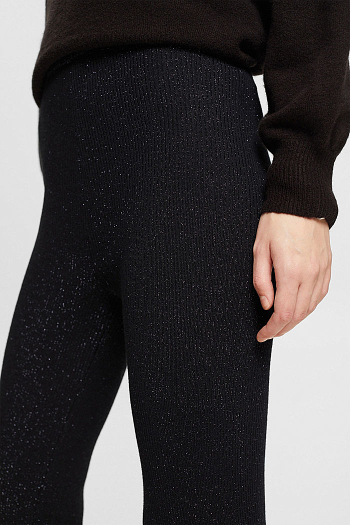 Sparkly knitted trousers, BLACK, detail-asia image number 4