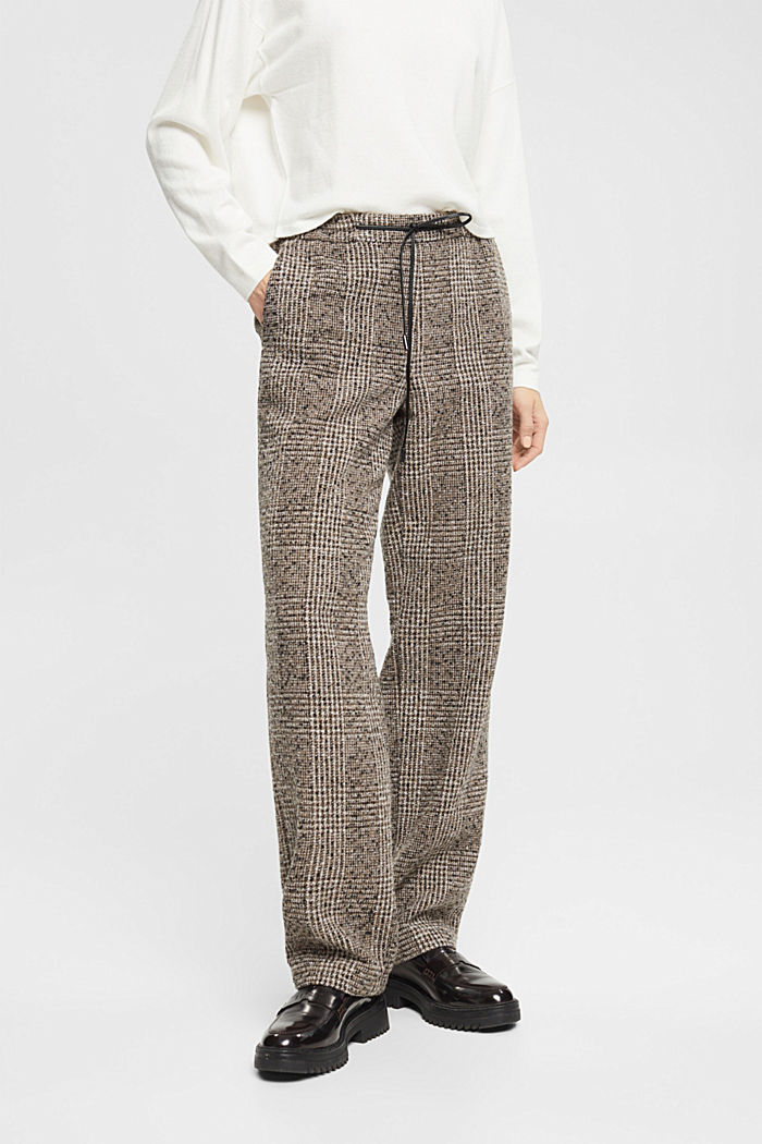 High-rise wool blend trousers, BLACK, detail-asia image number 0