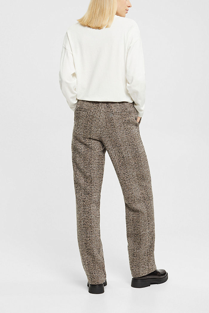 High-rise wool blend trousers, BLACK, detail-asia image number 1