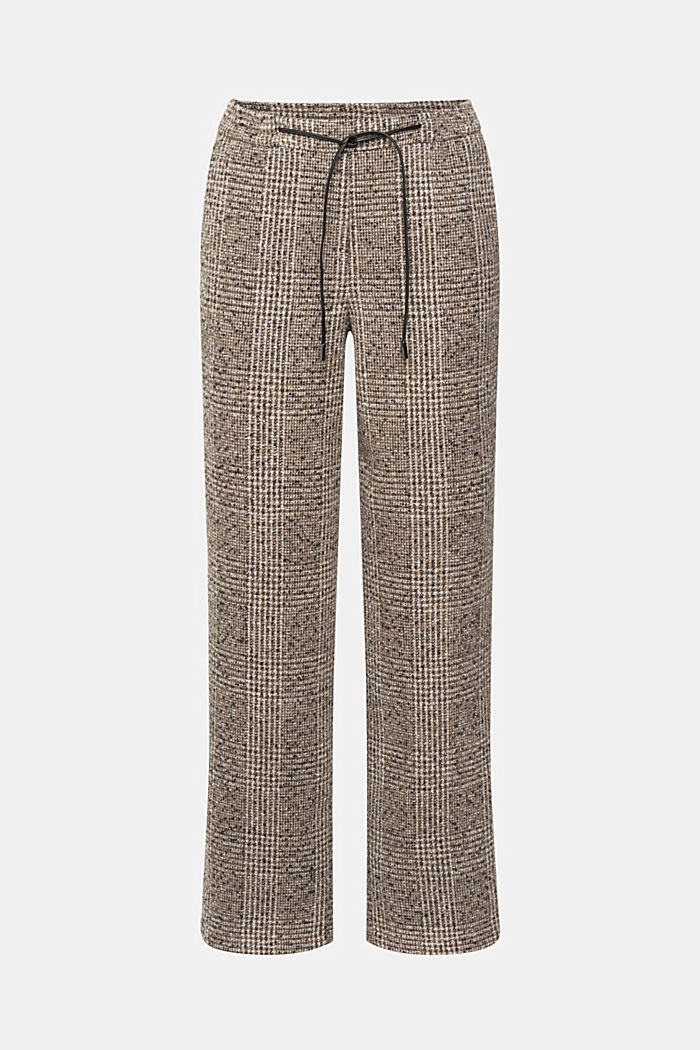 High-rise wool blend trousers