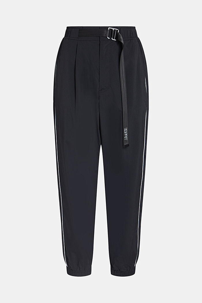 High-rise buckle waisted joggers, BLACK, detail-asia image number 4
