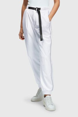 High-rise buckle waisted joggers