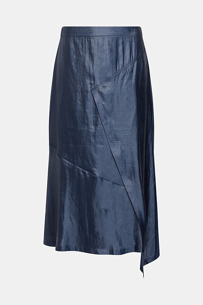 Metallic midi skirt, NAVY, detail-asia image number 4