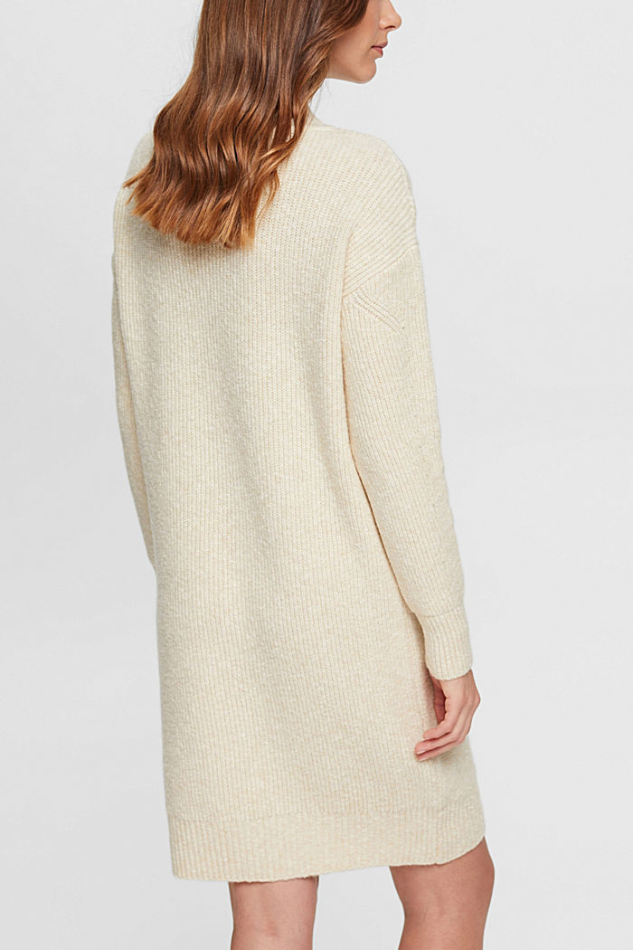 Textured knit dress with wool, ICE, detail-asia image number 3