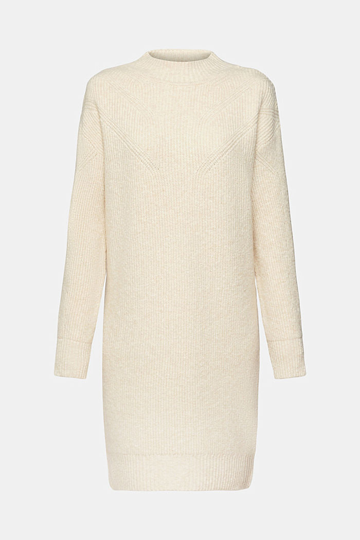 Textured knit dress with wool, ICE, detail-asia image number 6