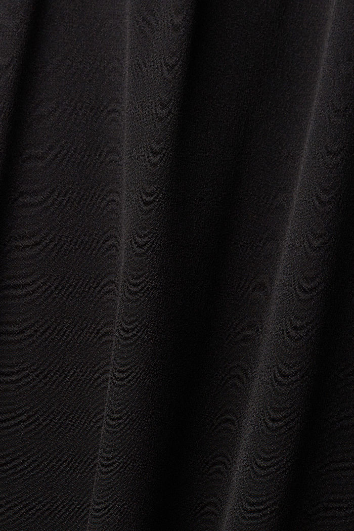 立領連衣裙, 黑色, detail-asia image number 4