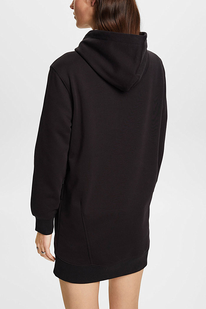 Varsity hooded dress, BLACK, detail-asia image number 1