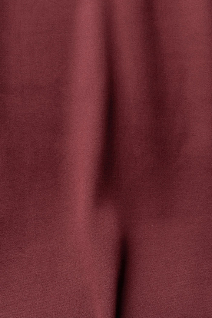 緞面垂墜感上衣, 酒紅色, detail-asia image number 4