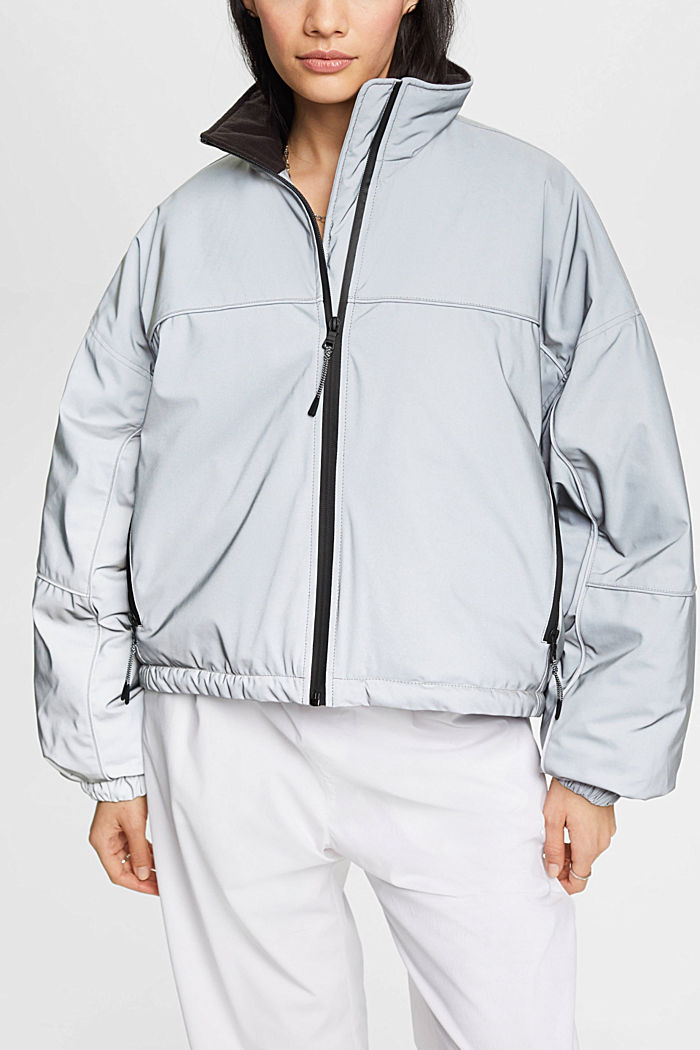 Short puffer jacket, GUNMETAL, detail-asia image number 0