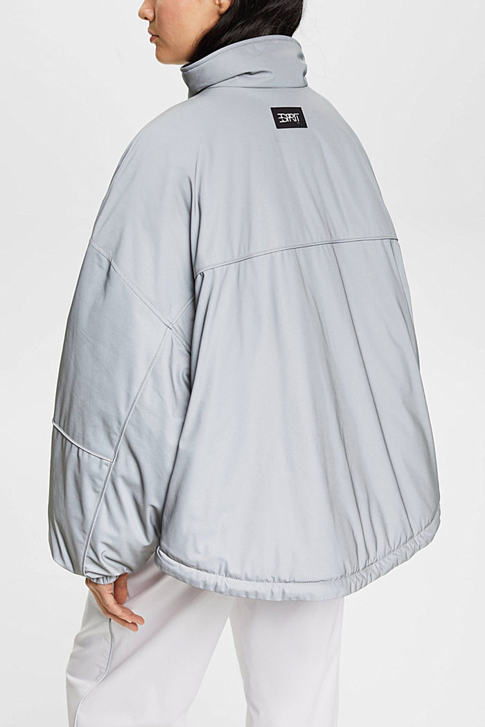 Short puffer jacket, GUNMETAL, detail-asia image number 3