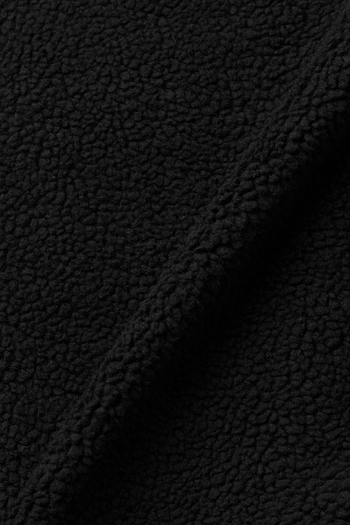 Long sherpa parka, BLACK, detail-asia image number 5