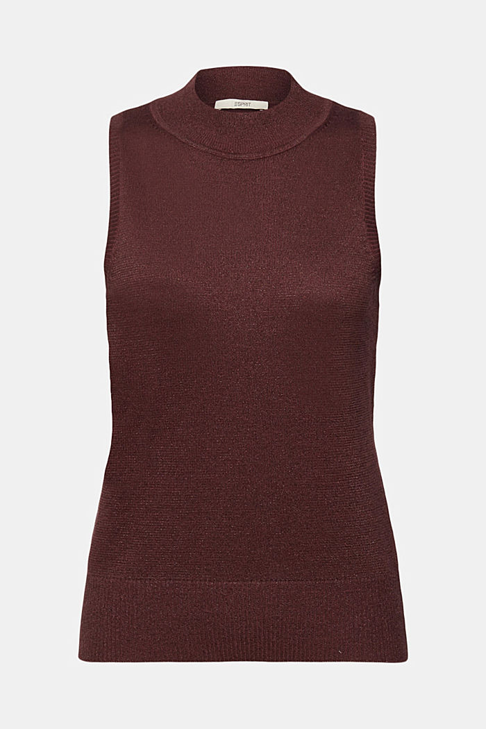 Recycled: Glitter tank top, BORDEAUX RED, detail-asia image number 6