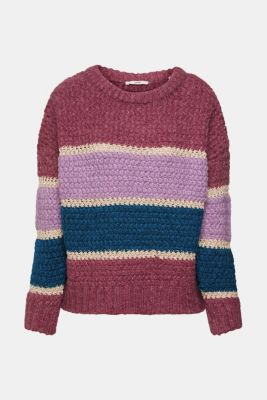 Chunky wool blend jumper with glitter effect