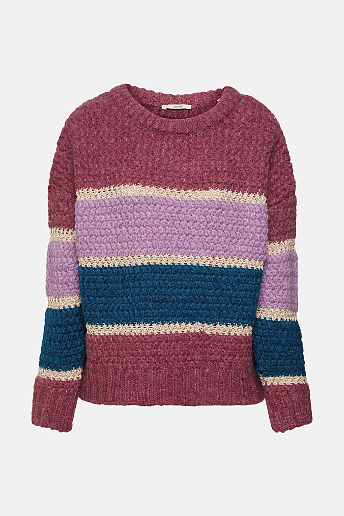 Chunky wool blend jumper with glitter effect