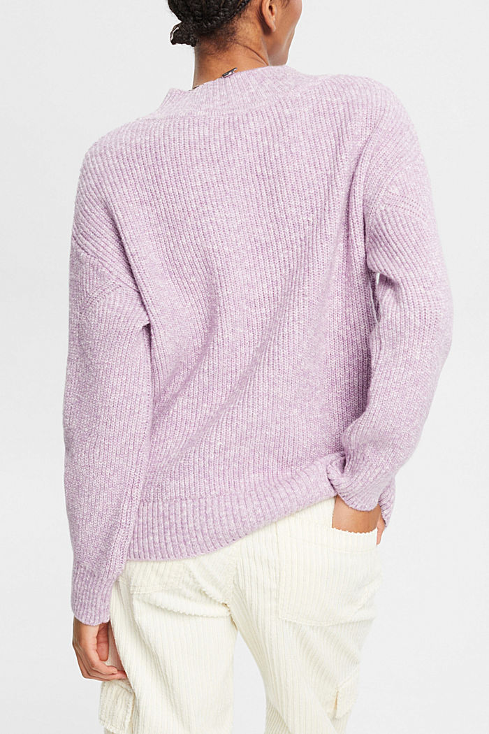 混色紗線針織套頭毛衣, 淡紫色, detail-asia image number 3