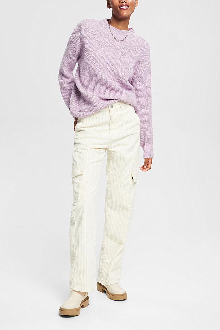 Mouliné knitted jumper, LILAC, detail-asia image number 4