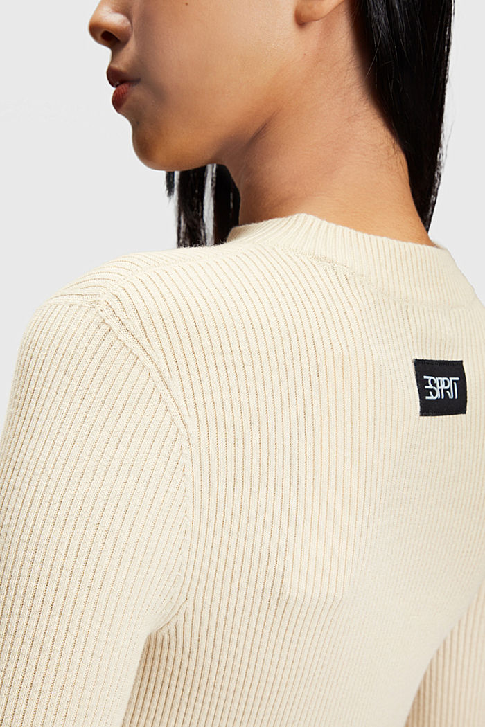 Cut-out shoulder sweatshirt, CREAM BEIGE, detail-asia image number 3